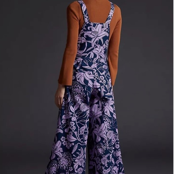FARM Rio x Anthropologie Purple Toucans Floral Jumpsuit - Picture 13 of 13